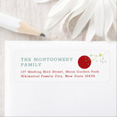 Minimalistisch geel nestvogels & familie adres etiket (Insitu)