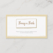 Minimalistisch Geel Neutraal Breng een Boek Informatiekaartje (Voorkant)