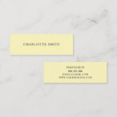 Minimalistisch geel pastelgeel visitekaartje (Voorkant / Achterkant)