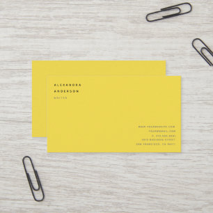 Minimalistisch geel professioneel Visitekaartje