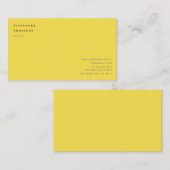 Minimalistisch geel professioneel Visitekaartje (Voorkant / Achterkant)