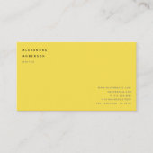Minimalistisch geel professioneel Visitekaartje (Voorkant)