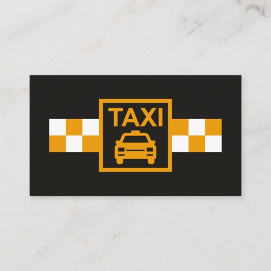 Minimalistisch geel taxisignaal visitekaartje (Voorkant)