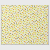 Minimalistisch geel zonnebloem en herfst Herfst Le Cadeaupapier (Vlak)