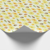 Minimalistisch geel zonnebloem en herfst Herfst Le Cadeaupapier (Hoek)