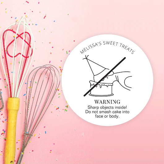 Minimalistisch: geen flauwvallen bij het waarschuw ronde sticker