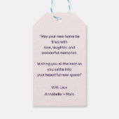 Minimalistisch gefeliciteerd met je nieuwe huis cadeaulabel (Achterkant)