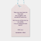 Minimalistisch gefeliciteerd met je nieuwe huis cadeaulabel (Achterkant)