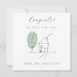 MINIMALISTISCH Gefeliciteerd Met Je Nieuwe Thuis Feestdagenkaart