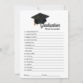 Minimalistisch gegradueerde party scramble word ga kaart (Voorkant)