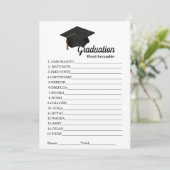 Minimalistisch gegradueerde party scramble word ga kaart (Staand voorkant)