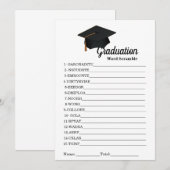 Minimalistisch gegradueerde party scramble word ga kaart (Voorkant / Achterkant)
