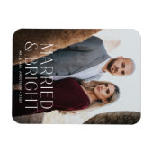 Minimalistisch gehuwd en heldere foto magneet (Horizontaal)