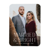 Minimalistisch gehuwd en heldere foto magneet (Verticaal)