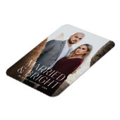 Minimalistisch gehuwd en heldere foto magneet (Linkerzijde)