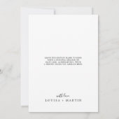 Minimalistisch gehuwd kerstfeest Dank je wel Feestdagenkaart (Achterkant)