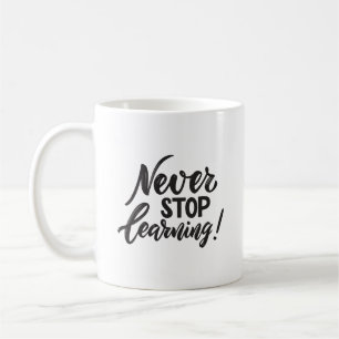 Minimalistisch geïnspireerd Leer Nooit Op Elegant Koffiemok