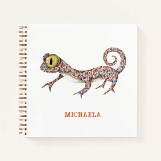 minimalistisch gekko-reptiel notitieboek (Voorkant)