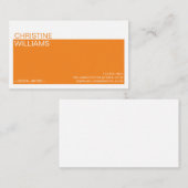 Minimalistisch gekleurd blok Oranje Visitekaartje (Voorkant / Achterkant)
