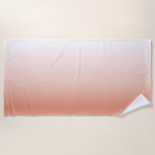 minimalistisch gekleurd pastel roos ombre blush ro strandlaken (Voorkant)