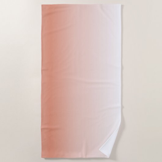 minimalistisch gekleurd pastel roos ombre blush ro strandlaken (Voorkant)