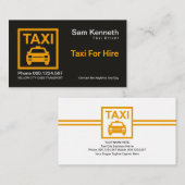 Minimalistisch gele taxiautomaat visitekaartje (Voorkant / Achterkant)