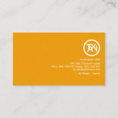 Minimalistisch gele taxisignaalstuurprogramma visitekaartje (Achterkant)