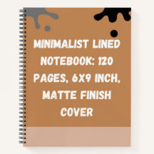 Minimalistisch gelinieerd notitieboek: 120 pagina'