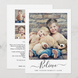 Minimalistisch geloof jaar in Review portret Feestdagenkaart