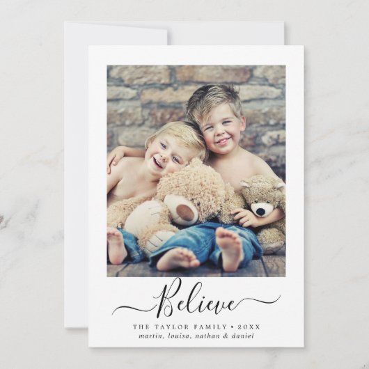 Minimalistisch geloof religieuze foto feestdagenkaart (Voorkant)