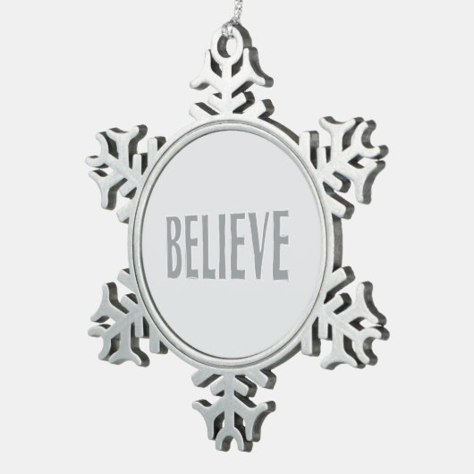 Minimalistisch geloof tin sneeuwvlok ornament (Rechts)