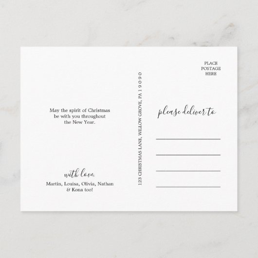 Minimalistisch geloven dat de foto van het religie feestdagenkaart (Achterkant)