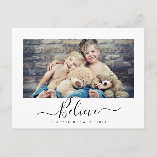 Minimalistisch geloven dat de foto van het religie feestdagenkaart (Voorkant)