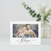 Minimalistisch geloven dat de foto van het religie feestdagenkaart (Staand voorkant)