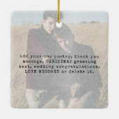 Minimalistisch geluid voor schrijfmachine Snowfall Keramisch Ornament (Achterkant)