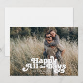 Minimalistisch Gelukkig Alle Dagen Feestdagenkaart (Voorkant / Achterkant)