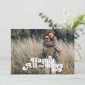 Minimalistisch Gelukkig Alle Dagen Feestdagenkaart (Staand voorkant)