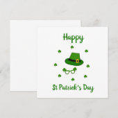 Minimalistisch Gelukkig Cute St. Patrick's Day Kaart (Voorkant / Achterkant)