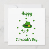 Minimalistisch Gelukkig Cute St. Patrick's Day Kaart (Voorkant)