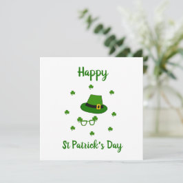 Minimalistisch Gelukkig Cute St. Patrick's Day Kaart