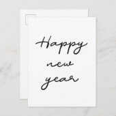 Minimalistisch gelukkig nieuwjaar briefkaart (Voorkant / Achterkant)