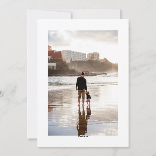 Minimalistisch Gelukkig Nieuwjaar Script 9 Photo G Feestdagenkaart (Achterkant)