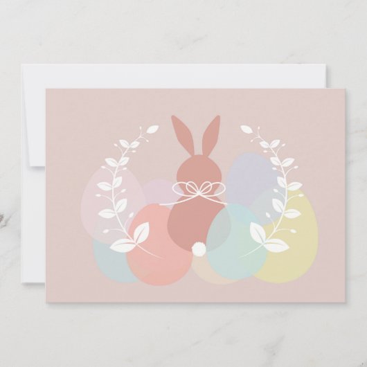 Minimalistisch Gelukkig Pasen Feestdagenkaart (Voorkant)