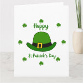 Minimalistisch Gelukkig St. Patrick's Day Kaart (Voorkant)