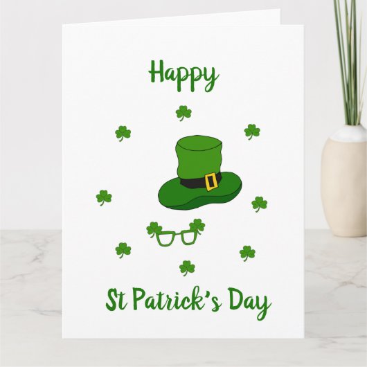 Minimalistisch Gelukkig St. Patrick's Day Kaart (Voorkant)