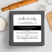 Minimalistisch gemaakt in een thuiskeuken Ingredië Vierkante Sticker