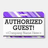 Minimalistisch "GEMACHTIGDE GASTEN!" Badge (Back)