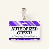 Minimalistisch "GEMACHTIGDE GASTEN!" Badge (Achterkant met clip)