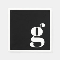 Minimalistisch gemerkte initiaal retro zwart wit