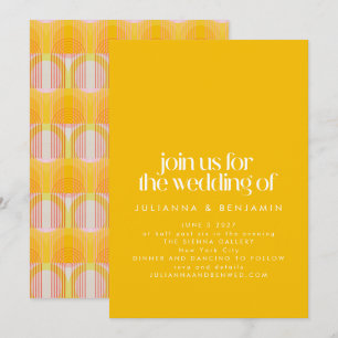 Minimalistisch gemiddelde moderne geometrische wed kaart